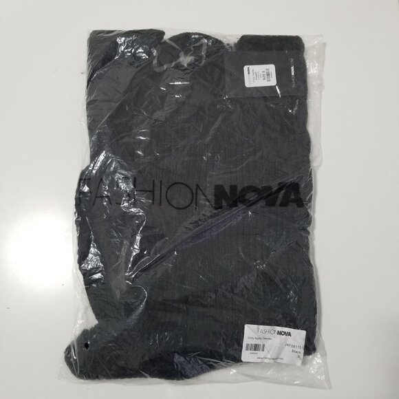 NWT FASHION NOVA Chilly Nights Sweater Color Black Size S - Picture 5 of 8